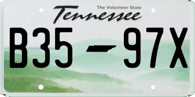 TN license plate B3597X
