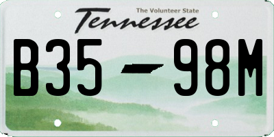 TN license plate B3598M