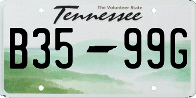 TN license plate B3599G