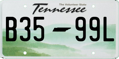 TN license plate B3599L