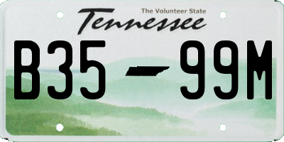 TN license plate B3599M