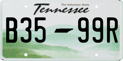 TN license plate B3599R