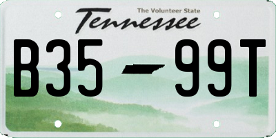 TN license plate B3599T