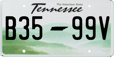 TN license plate B3599V