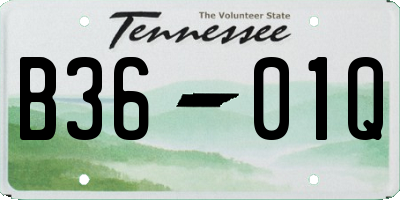 TN license plate B3601Q
