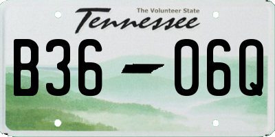 TN license plate B3606Q