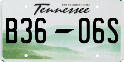 TN license plate B3606S