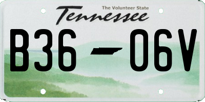 TN license plate B3606V