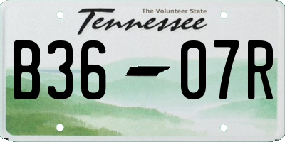 TN license plate B3607R