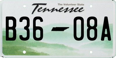 TN license plate B3608A