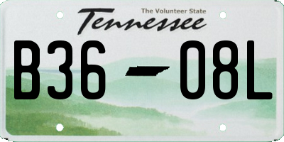 TN license plate B3608L
