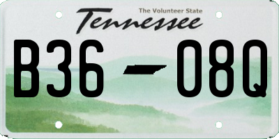TN license plate B3608Q