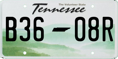 TN license plate B3608R