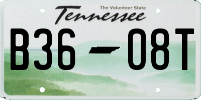 TN license plate B3608T