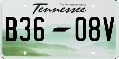 TN license plate B3608V