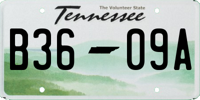 TN license plate B3609A