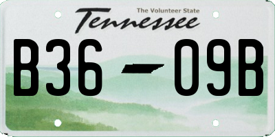 TN license plate B3609B