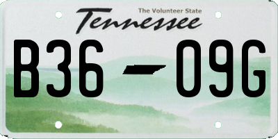 TN license plate B3609G