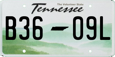 TN license plate B3609L