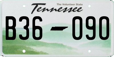 TN license plate B3609O