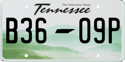 TN license plate B3609P