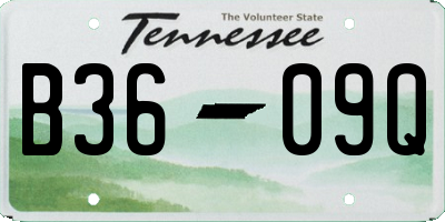 TN license plate B3609Q
