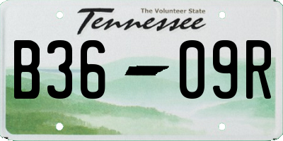 TN license plate B3609R