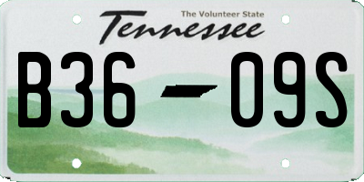 TN license plate B3609S