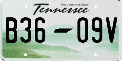 TN license plate B3609V