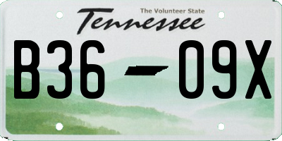 TN license plate B3609X