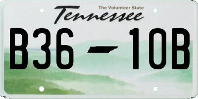 TN license plate B3610B