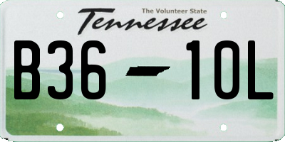 TN license plate B3610L