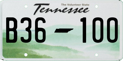 TN license plate B3610O