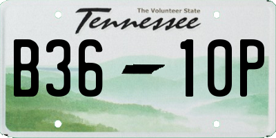 TN license plate B3610P