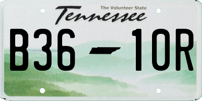 TN license plate B3610R