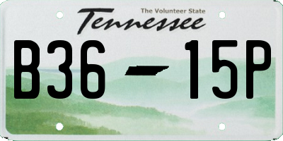 TN license plate B3615P