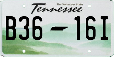 TN license plate B3616I