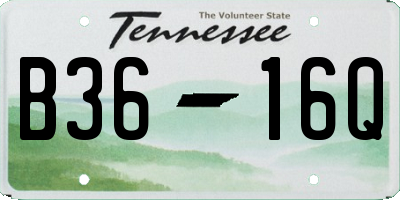 TN license plate B3616Q