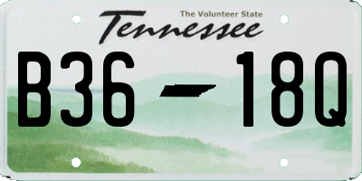 TN license plate B3618Q