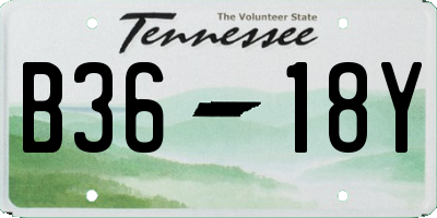 TN license plate B3618Y