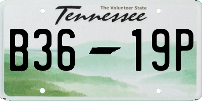 TN license plate B3619P