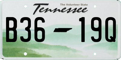 TN license plate B3619Q