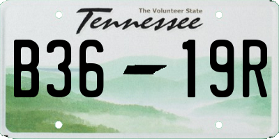 TN license plate B3619R