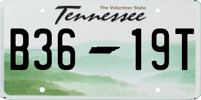 TN license plate B3619T