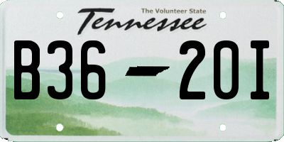 TN license plate B3620I