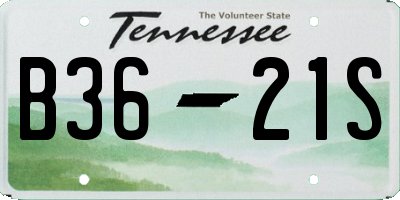 TN license plate B3621S