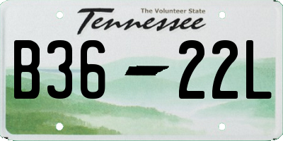 TN license plate B3622L