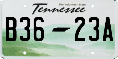 TN license plate B3623A