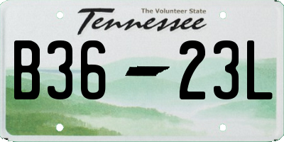 TN license plate B3623L
