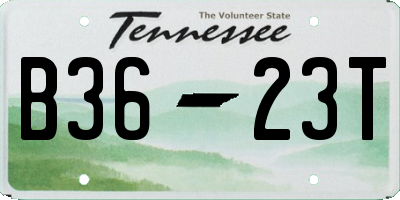 TN license plate B3623T
